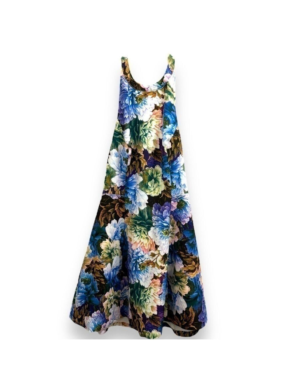 Keepsake the label Blue Floral Print A-Line Halter Mini Dress - Small